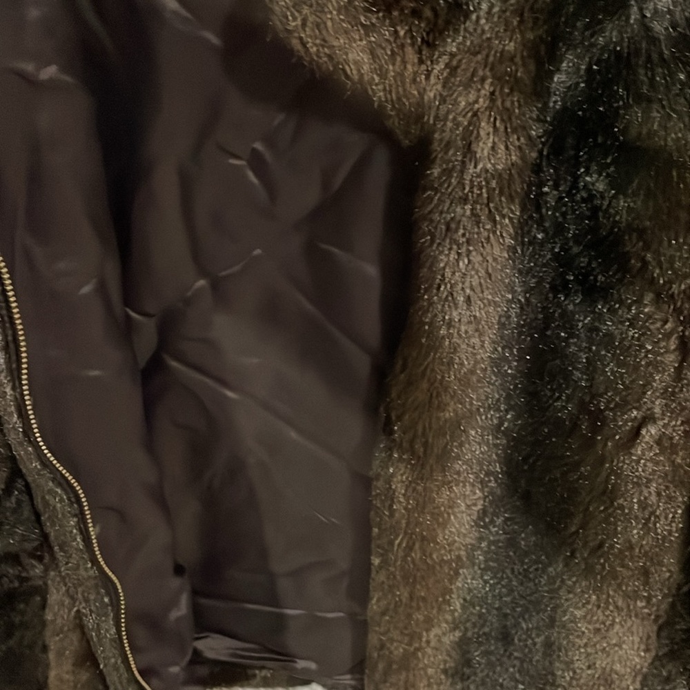 LOFT Rich Brown Faux Fur Vest - Picture 3 of 5